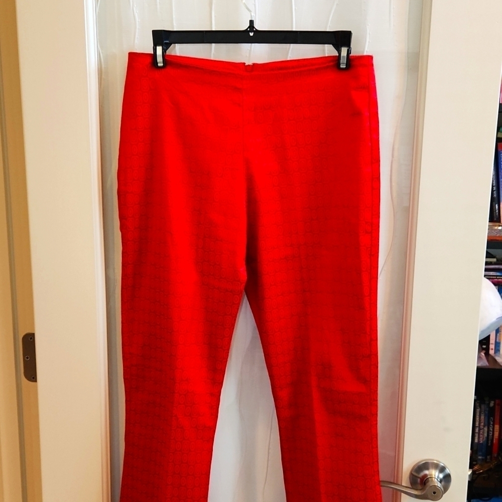 Vintage Frederick's of Hollywood Red Target Zip Pant